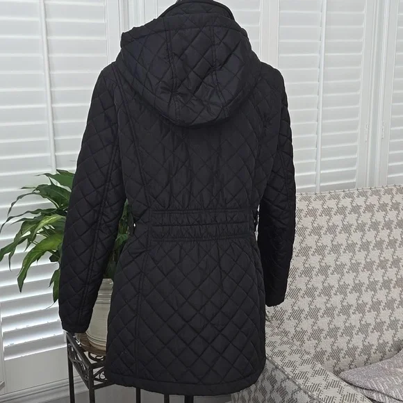 Calvin Klein Women's Quilted Black Hooded Jacket - Picture 6 of 16